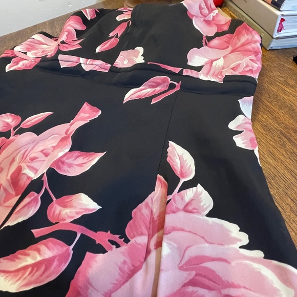 KAREN MILLEN Oriental Chinese Pink Floral Halter Top US 10 - Picture 8 of 12